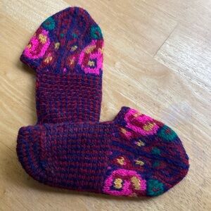 Ttraditional Dagestan Hand Knitted Warm Wool Slippers never used